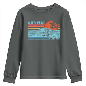 Gulf Of Mexico Forever Youth Sweatshirt Vintage Retro Beach Coconut Tree TS11 Dark Heather Print Your Wear