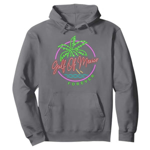Gulf Of Mexico Forever Hoodie Beach Coconut Palm Tree Neon Light TS11 Charcoal Print Your Wear