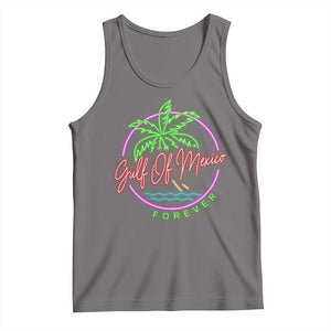 Gulf Of Mexico Forever Tank Top Beach Coconut Palm Tree Neon Light TS11 Deep Heather Print Your Wear