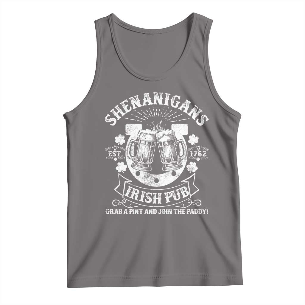 Funny Shenanigans Irish Pub Grab A Pint And Join The Paddy Tank Top Irish Beer TS11 Deep Heather Print Your Wear