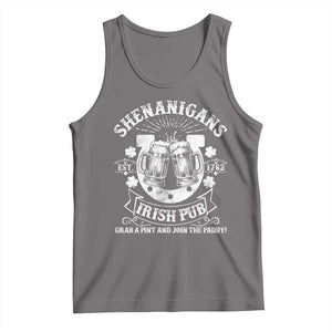 Funny Shenanigans Irish Pub Grab A Pint And Join The Paddy Tank Top Irish Beer TS11 Deep Heather Print Your Wear