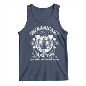 Funny Shenanigans Irish Pub Grab A Pint And Join The Paddy Tank Top Irish Beer TS11 Navy Print Your Wear