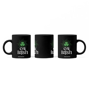 Funny 0% Irish St Patrick's Day Coffee Mug Vintage Shamrock TS11 Print Your Wear
