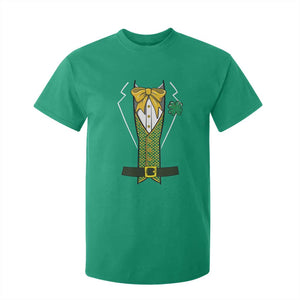Funny St Patrick's Day Leprechaun Cosplay Tuxedo T Shirt For Kid TS11 Irish Green Print Your Wear