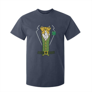 Funny St Patrick's Day Leprechaun Cosplay Tuxedo T Shirt For Kid TS11 Navy Print Your Wear
