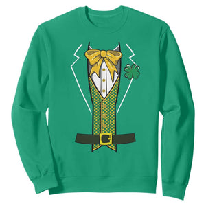 Funny St Patrick's Day Leprechaun Cosplay Tuxedo Sweatshirt TS11 Irish Green Print Your Wear