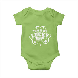 Funny This Is My Lucky Shirt St Patrick's Day Baby Onesie TS11 Lime Print Your Wear