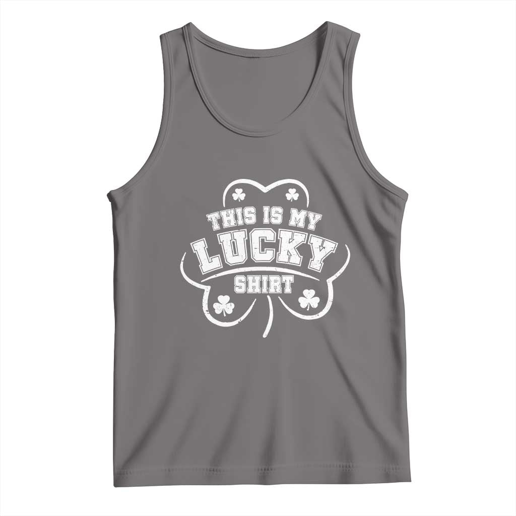 Funny This Is My Lucky Shirt St Patrick's Day Tank Top TS11 Deep Heather Print Your Wear