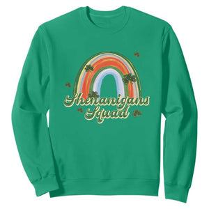 Funny St Patrick's Day Shenanigans Squad Sweatshirt Rainbow Shamrock TS11 Irish Green Print Your Wear
