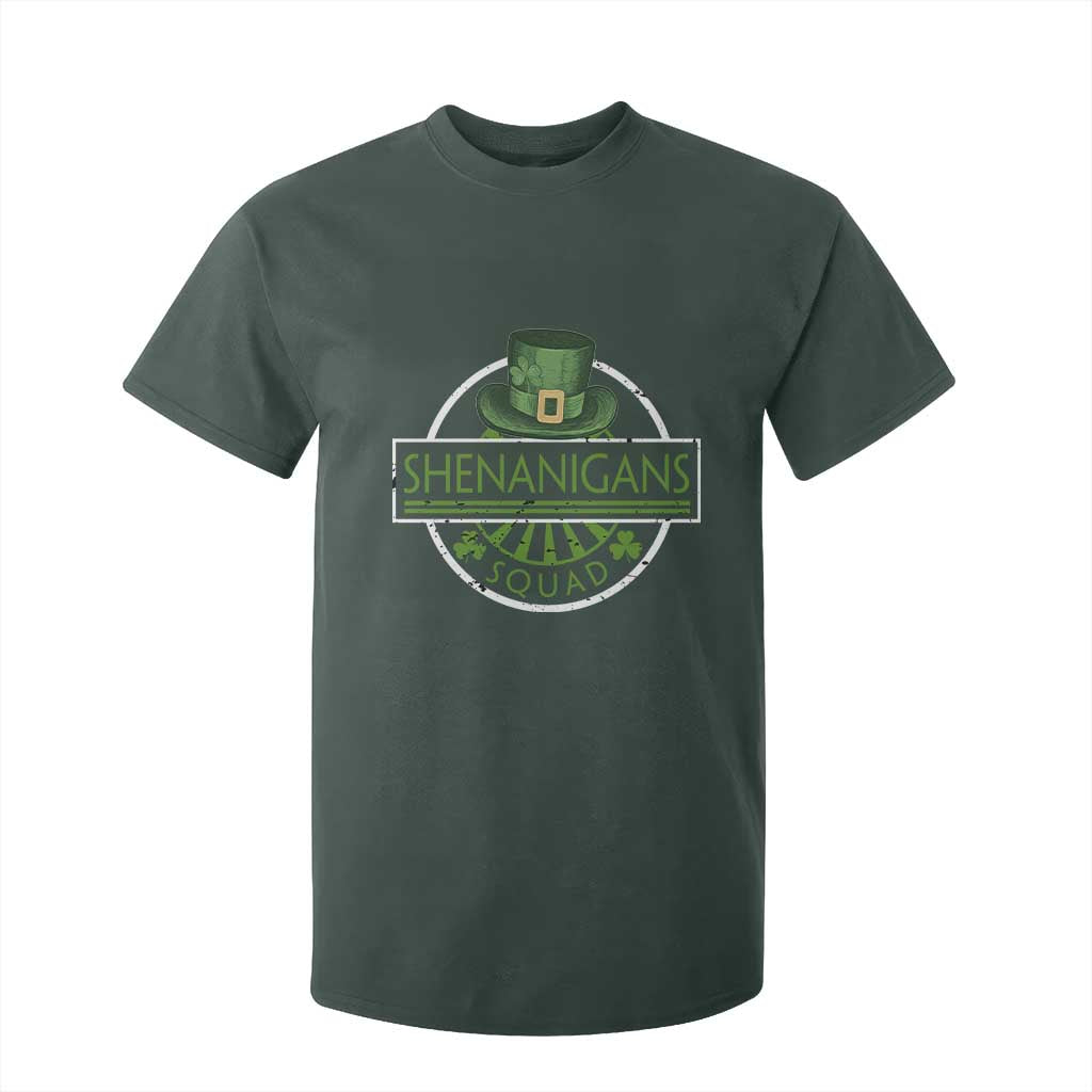 Funny St Patrick's Day Shenanigans Squad T Shirt For Kid Shamrock TS11 Dark Forest Green Print Your Wear