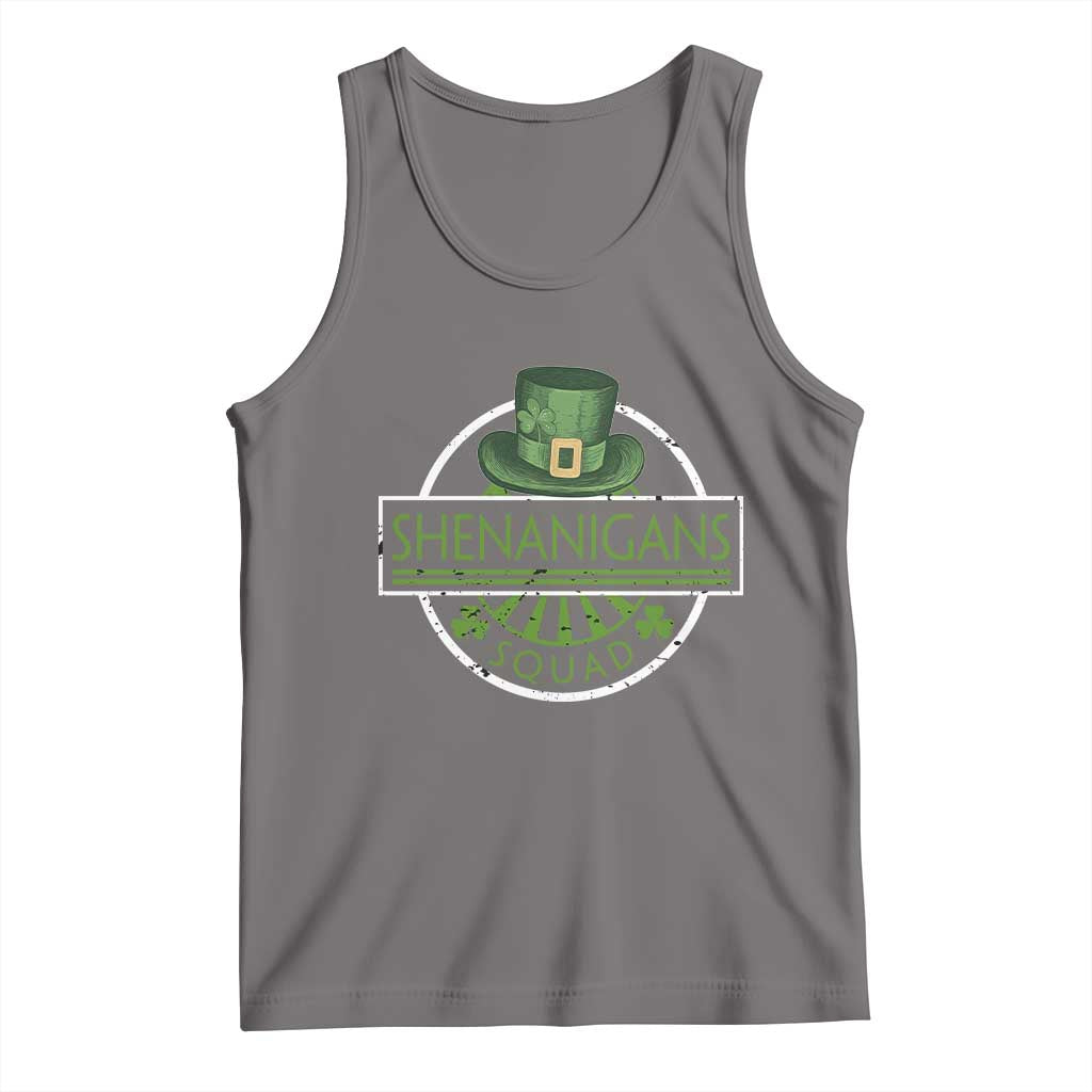 Funny St Patrick's Day Shenanigans Squad Tank Top Shamrock TS11 Deep Heather Print Your Wear