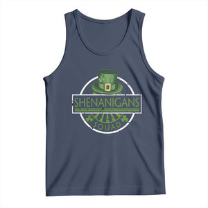 Funny St Patrick's Day Shenanigans Squad Tank Top Shamrock TS11 Navy Print Your Wear