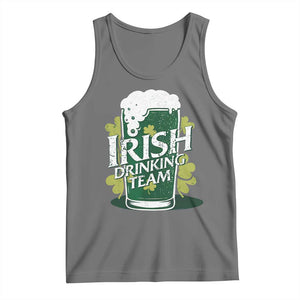 Funny St Patrick's Day Irish Beer Drinking Tank Top Irish Drinking Team Green Beer Shamrock TS11 Black Heather Print Your Wear