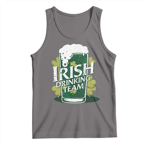 Funny St Patrick's Day Irish Beer Drinking Tank Top Irish Drinking Team Green Beer Shamrock TS11 Deep Heather Print Your Wear