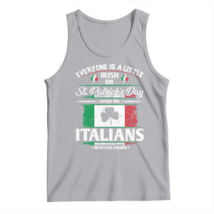 Funny St Patrick's Day Italian Tank Top Everyone Is A Little Irish On St Patrick's Day TS11 Athletic Heather Print Your Wear