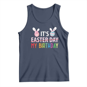 Funny It's My Birthday Easter Day Tank Top Rabbit Eggs TS11 Navy Print Your Wear
