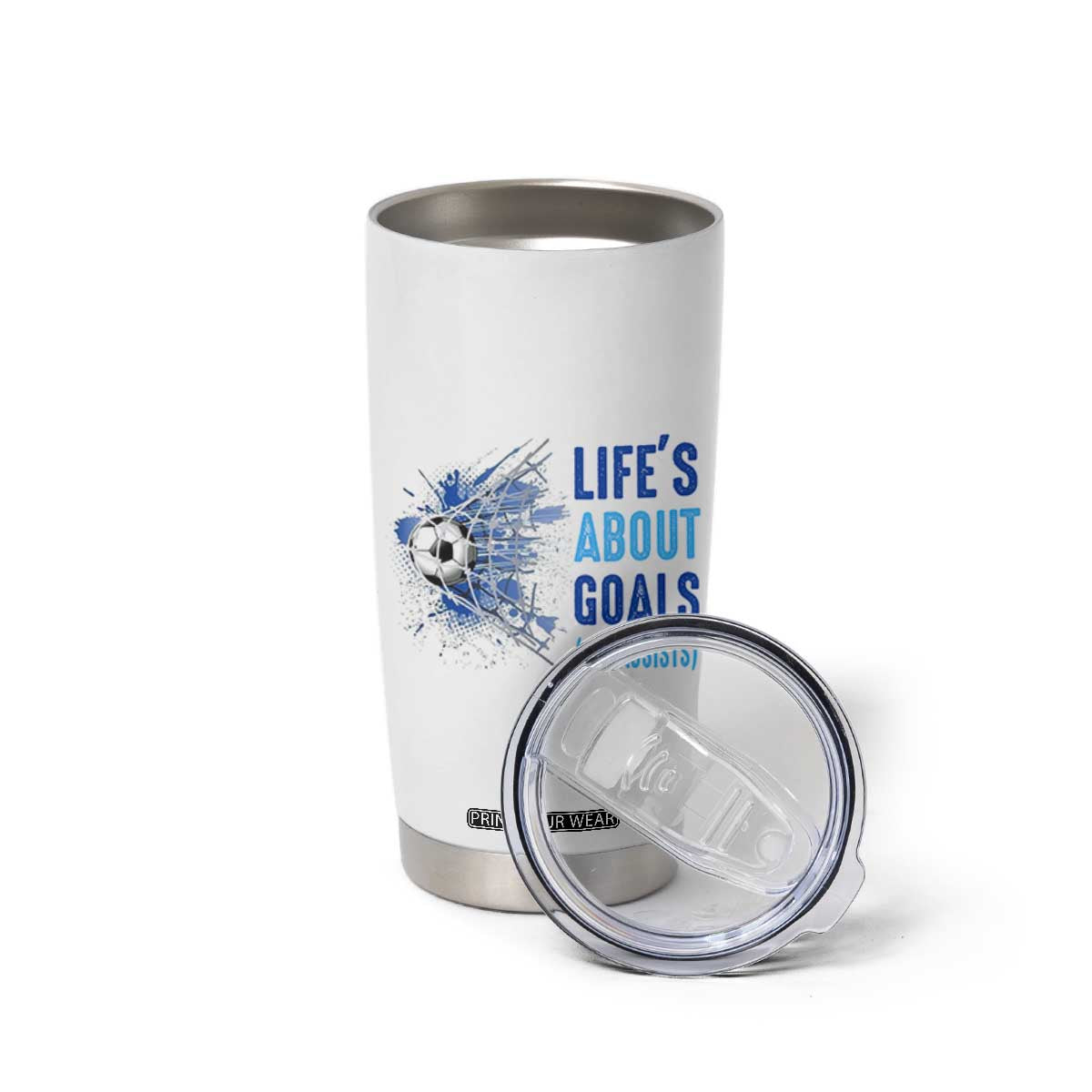 Soccer Lover Tumbler Cup Life's About Goals And Assists Coach TS11 Print Your Wear