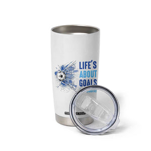 Soccer Lover Tumbler Cup Life's About Goals And Assists Coach TS11 Print Your Wear
