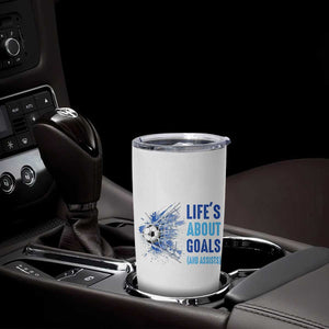Soccer Lover Tumbler Cup Life's About Goals And Assists Coach TS11 Print Your Wear
