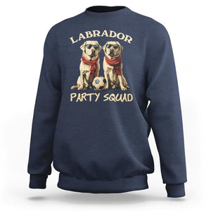 Labrador Retriever Dog Sweatshirt Black Labrador Party Squad Love TS11 Navy Print Your Wear