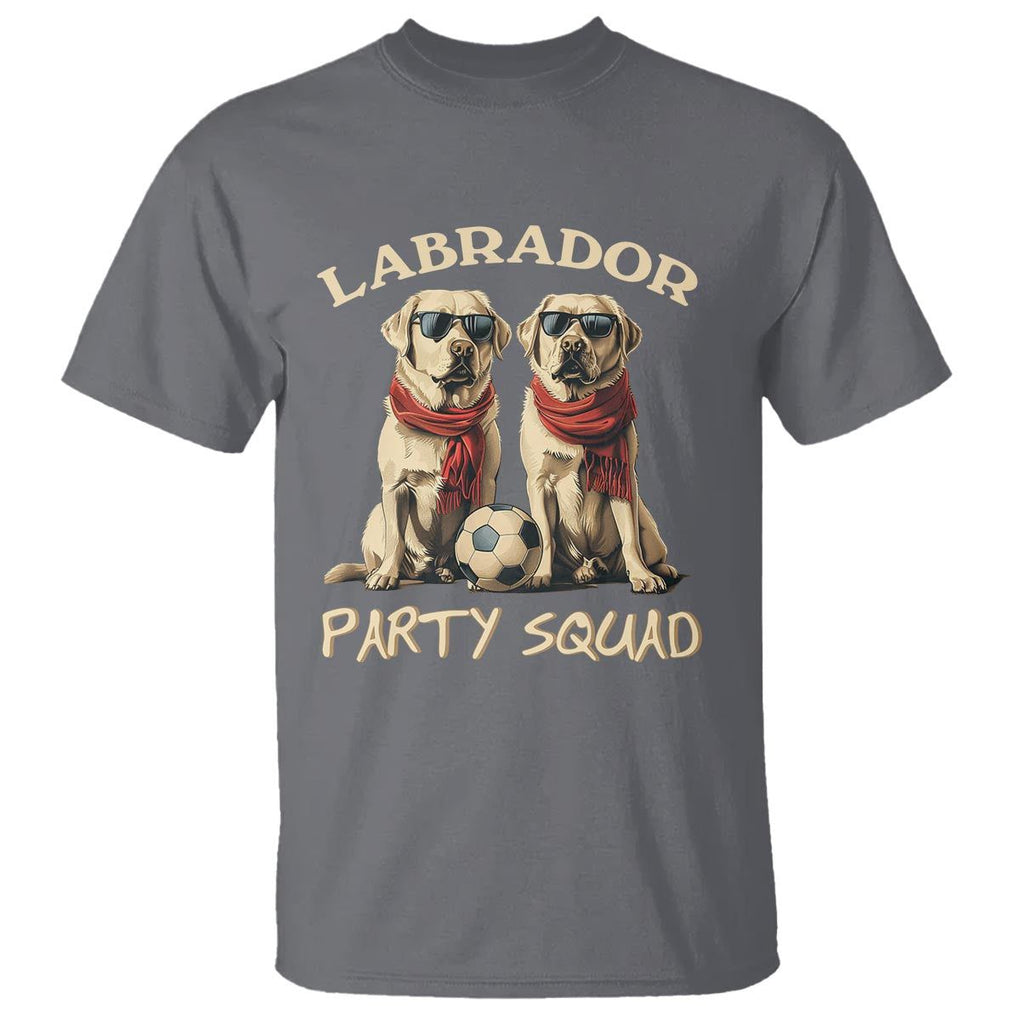 Labrador Retriever Dog T Shirt Black Labrador Party Squad Love TS11 Charcoal Print Your Wear