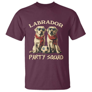 Labrador Retriever Dog T Shirt Black Labrador Party Squad Love TS11 Maroon Print Your Wear