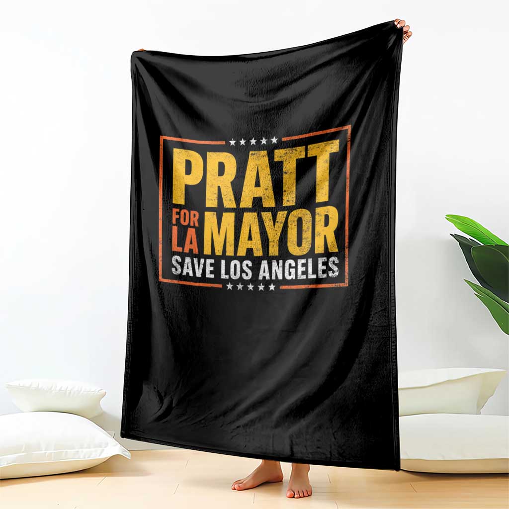 Pratt For Mayor Save Los Angeles Throw Blanket Spencer Supporter TS11 Print Your Wear