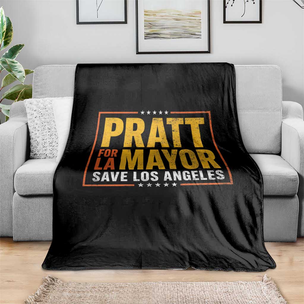 Pratt For Mayor Save Los Angeles Throw Blanket Spencer Supporter TS11 Print Your Wear