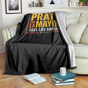 Pratt For Mayor Save Los Angeles Throw Blanket Spencer Supporter TS11 Print Your Wear