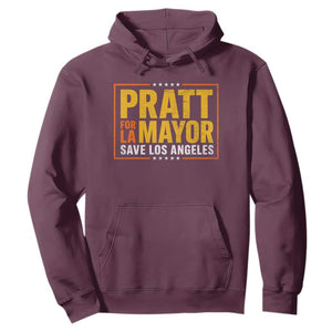 Pratt For Mayor Save Los Angeles Hoodie Spencer Supporter TS11 Maroon Print Your Wear
