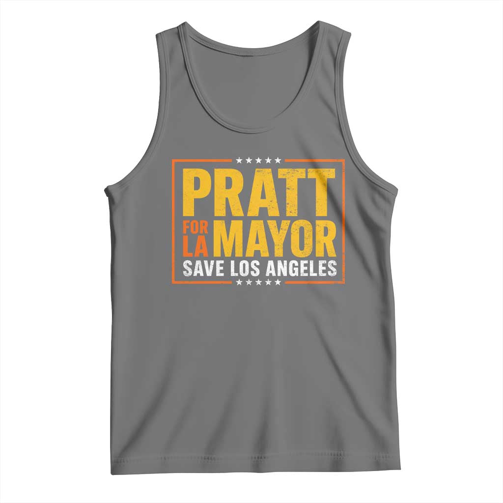 Pratt For Mayor Save Los Angeles Tank Top Spencer Supporter TS11 Black Heather Print Your Wear