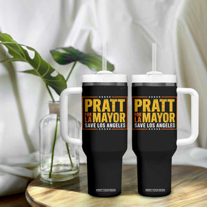Pratt For Mayor Save Los Angeles Tumbler With Handle Spencer Supporter TS11 Print Your Wear