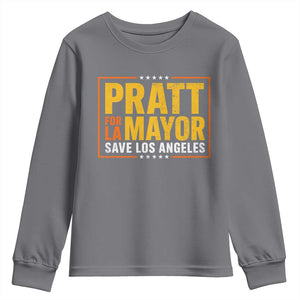 Pratt For Mayor Save Los Angeles Youth Sweatshirt Spencer Supporter TS11 Charcoal Print Your Wear