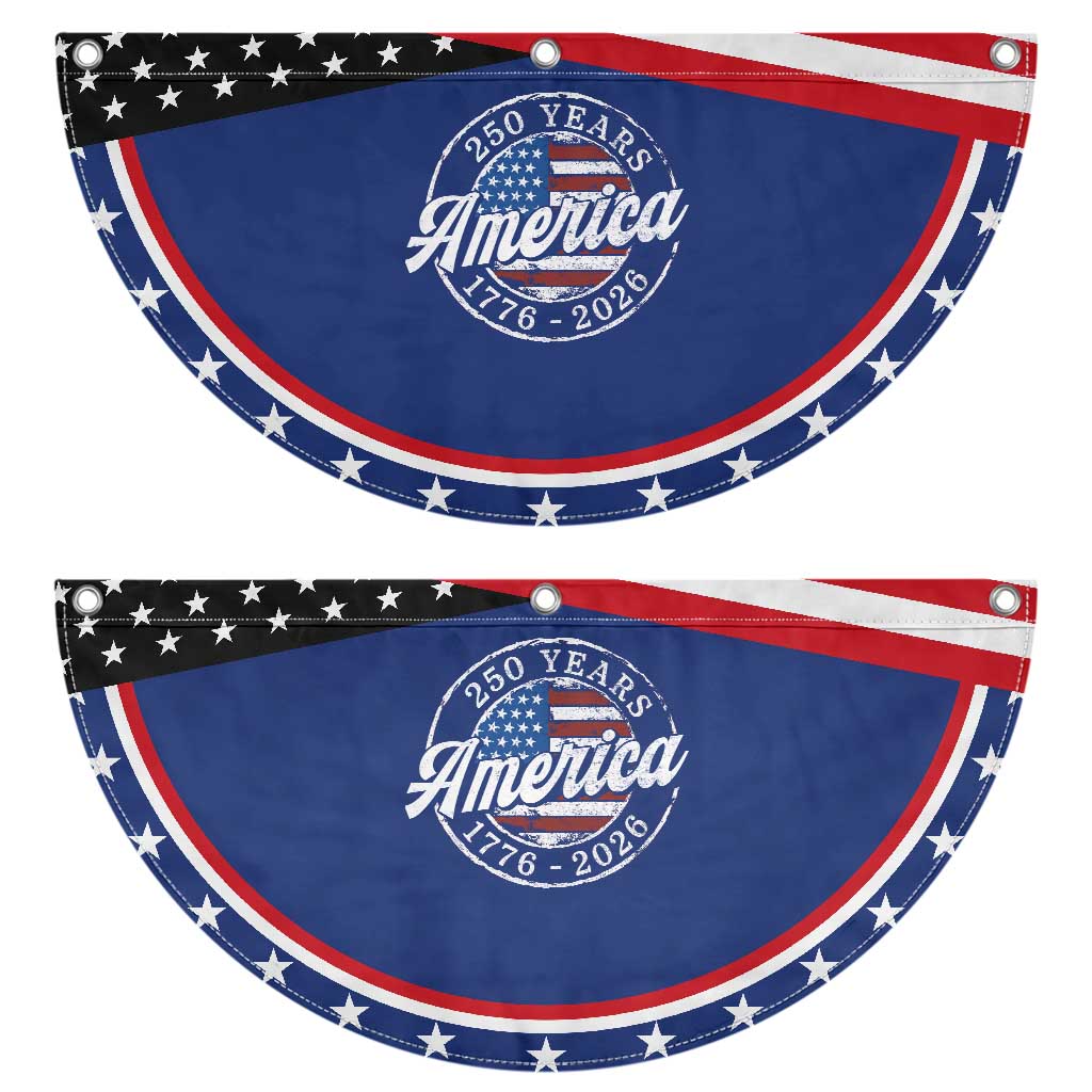 America 250 Years 1776 2026 Patriotic Fan Flag 250th Anniversary USA Vintage USA Flag TS11 2pcs pack Classic Navy Print Your Wear