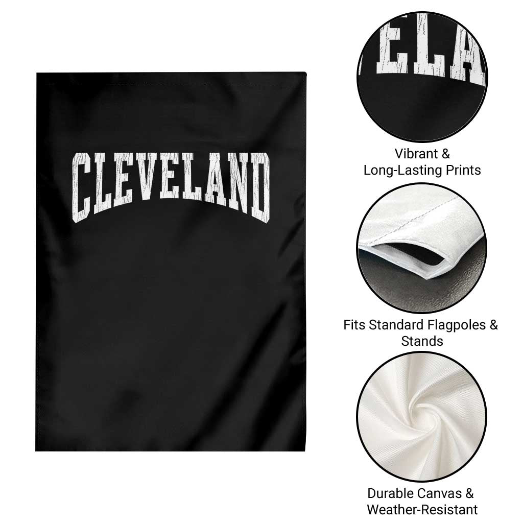 Cleveland Ohio OH City Throwback Design Vintage Garden Flag TS11 Print Your Wear