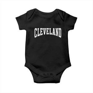 Cleveland Ohio OH City Throwback Design Vintage Baby Onesie TS11 Black Print Your Wear