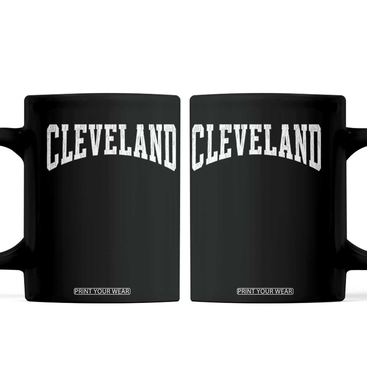 Cleveland Ohio OH City Throwback Design Vintage Coffee Mug TS11 Black Print Your Wear