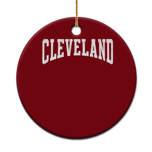 Cleveland Ohio OH City Throwback Design Vintage Ceramic Ornament TS11 1pc Red Print Your Wear