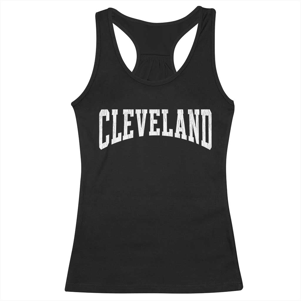 Cleveland Ohio OH City Throwback Design Vintage Racerback Tank Top TS11 Black Print Your Wear