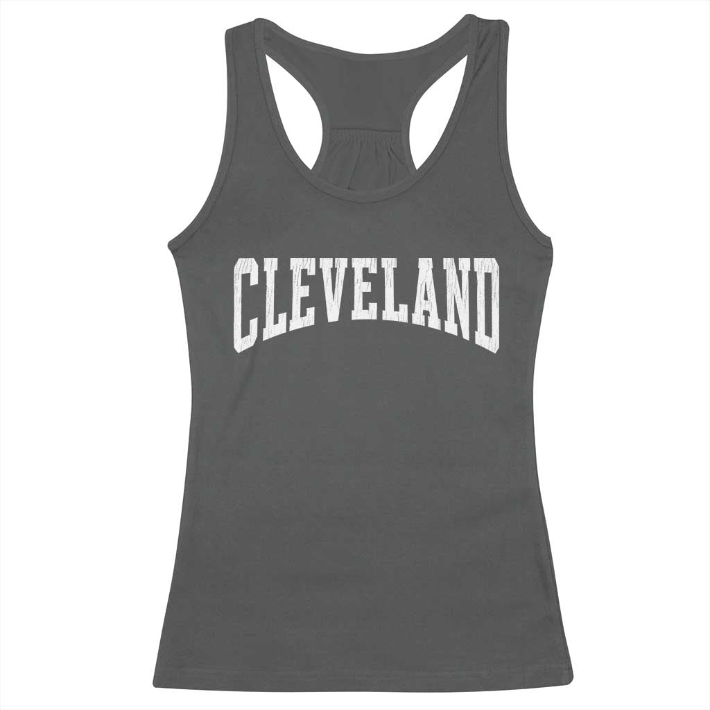 Cleveland Ohio OH City Throwback Design Vintage Racerback Tank Top TS11 Dark Heather Print Your Wear