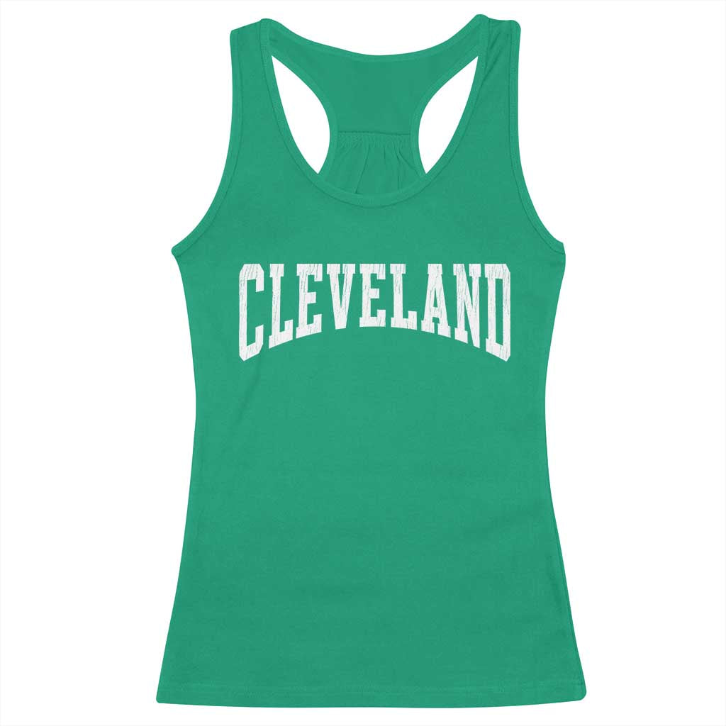 Cleveland Ohio OH City Throwback Design Vintage Racerback Tank Top TS11 Irish Green Print Your Wear