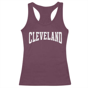 Cleveland Ohio OH City Throwback Design Vintage Racerback Tank Top TS11 Maroon Print Your Wear