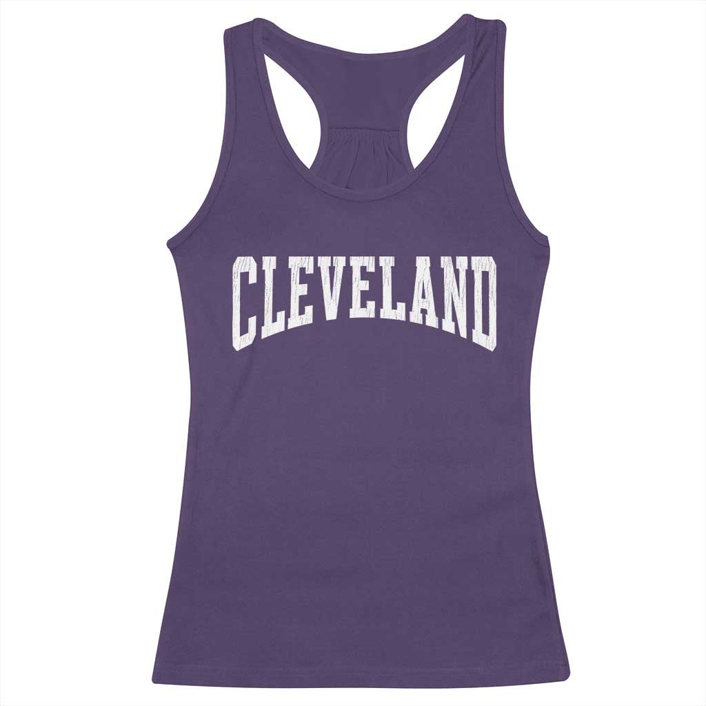Cleveland Ohio OH City Throwback Design Vintage Racerback Tank Top TS11 Purple Print Your Wear