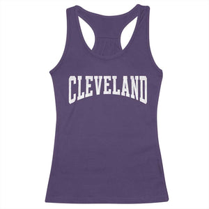 Cleveland Ohio OH City Throwback Design Vintage Racerback Tank Top TS11 Purple Print Your Wear
