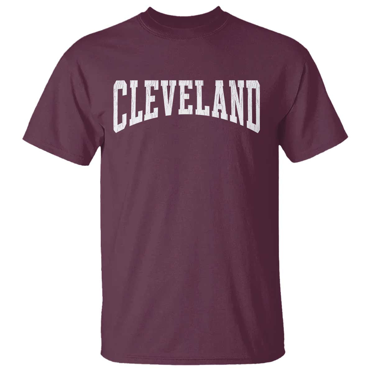 Cleveland Ohio OH City Throwback Design Vintage T Shirt TS11 Maroon Print Your Wear
