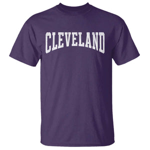 Cleveland Ohio OH City Throwback Design Vintage T Shirt TS11 Purple Print Your Wear