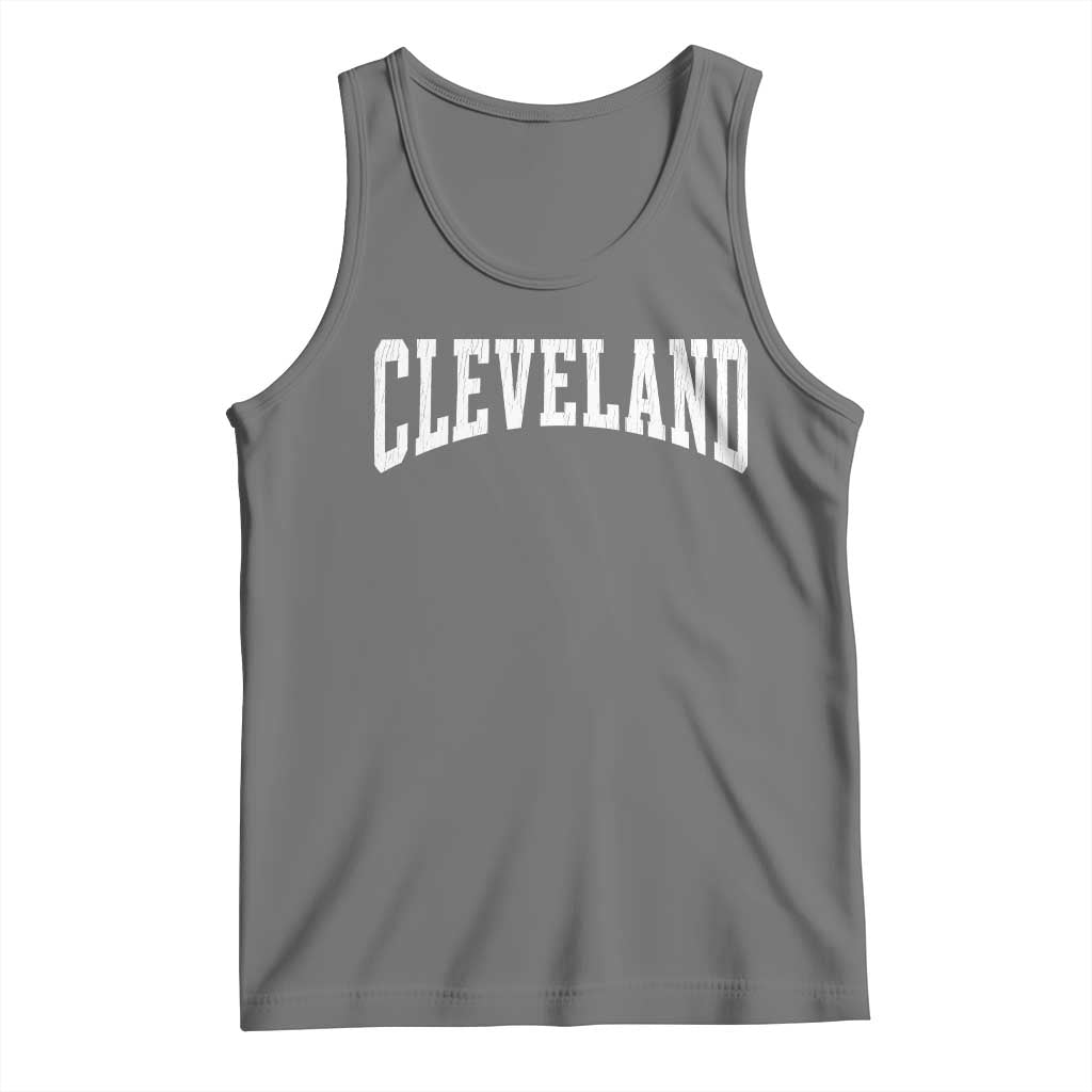 Cleveland Ohio OH City Throwback Design Vintage Tank Top TS11 Black Heather Print Your Wear