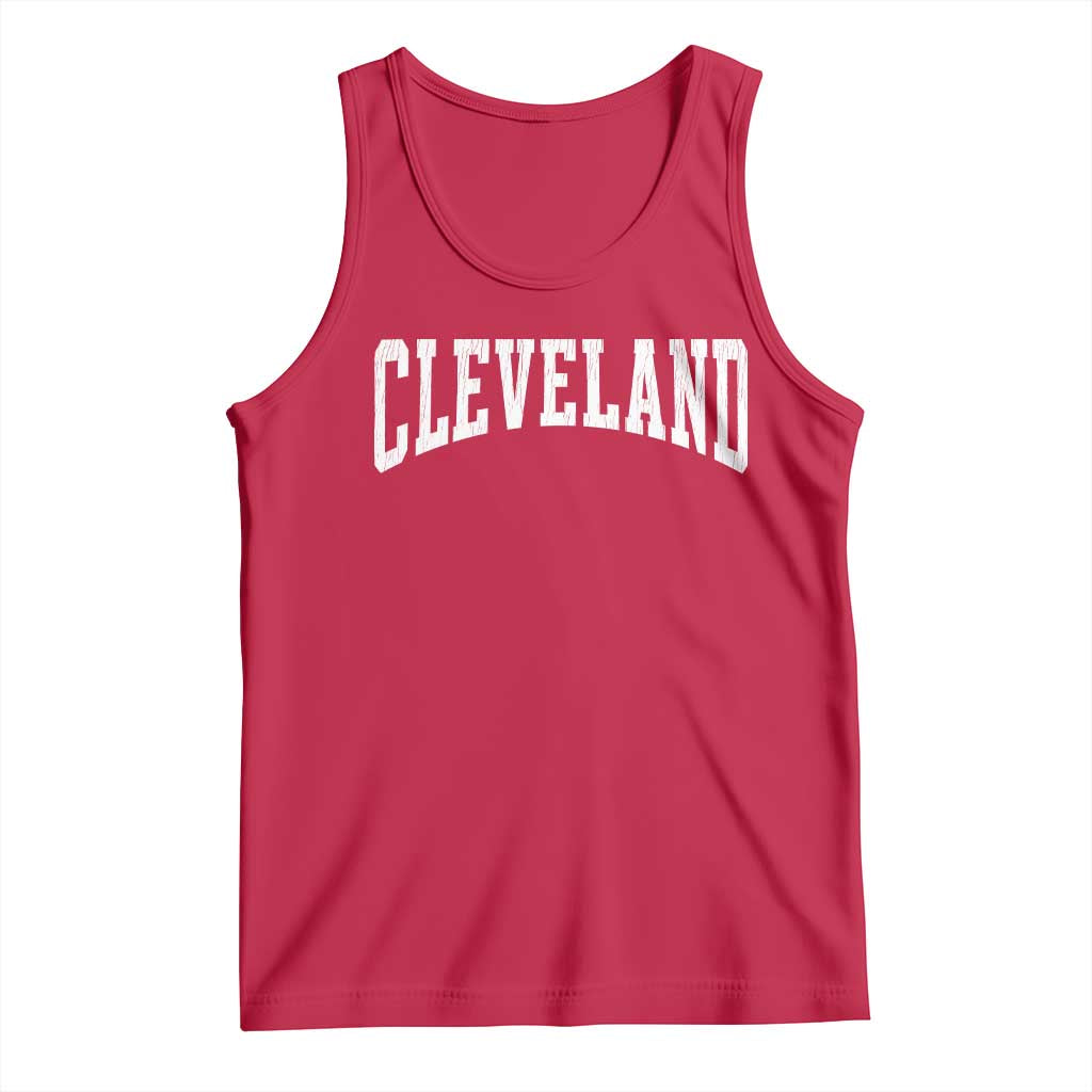 Cleveland Ohio OH City Throwback Design Vintage Tank Top TS11 Red Print Your Wear