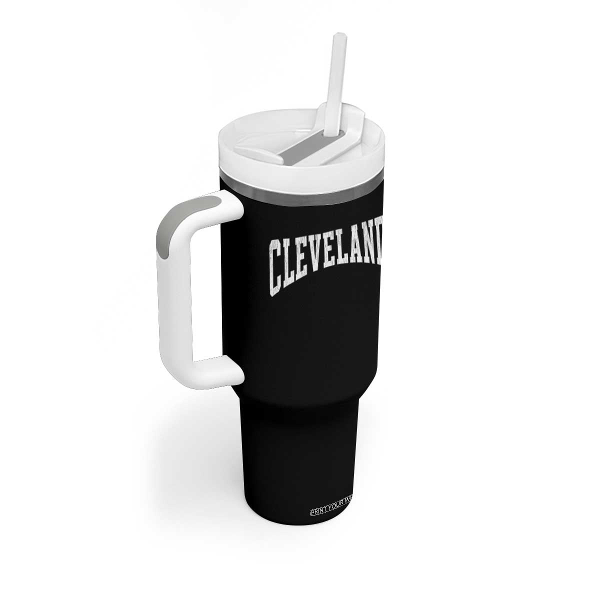 Cleveland Ohio OH City Throwback Design Vintage Tumbler With Handle TS11 Print Your Wear