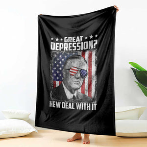 Franklin D Roosevelt Throw Blanket Great Depression New Deal With It TS11 Print Your Wear